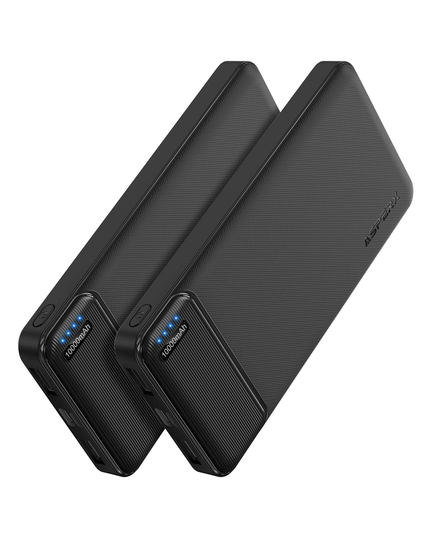 AsperX 2-Pack 10000mAh USB C Output Portable Charger Power Bank Fast Charging, Portable Phone Charger External Battery Pack for iPhone, Samsung, Google LG and Heated Vest