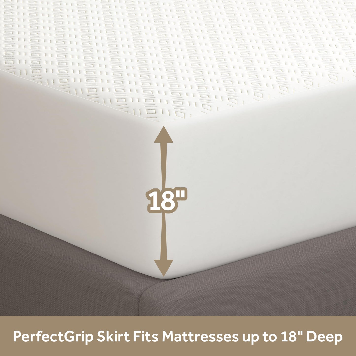 Sealy Flex Copper Mattress Cover Protector, Queen- PerfectGrip Stretch Sidewalls Fitted, Waterproof