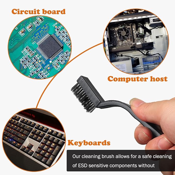 10PCS Anti Static ESD Cleaning Brush Kit, Keyboard PCB Motherboards Circuit