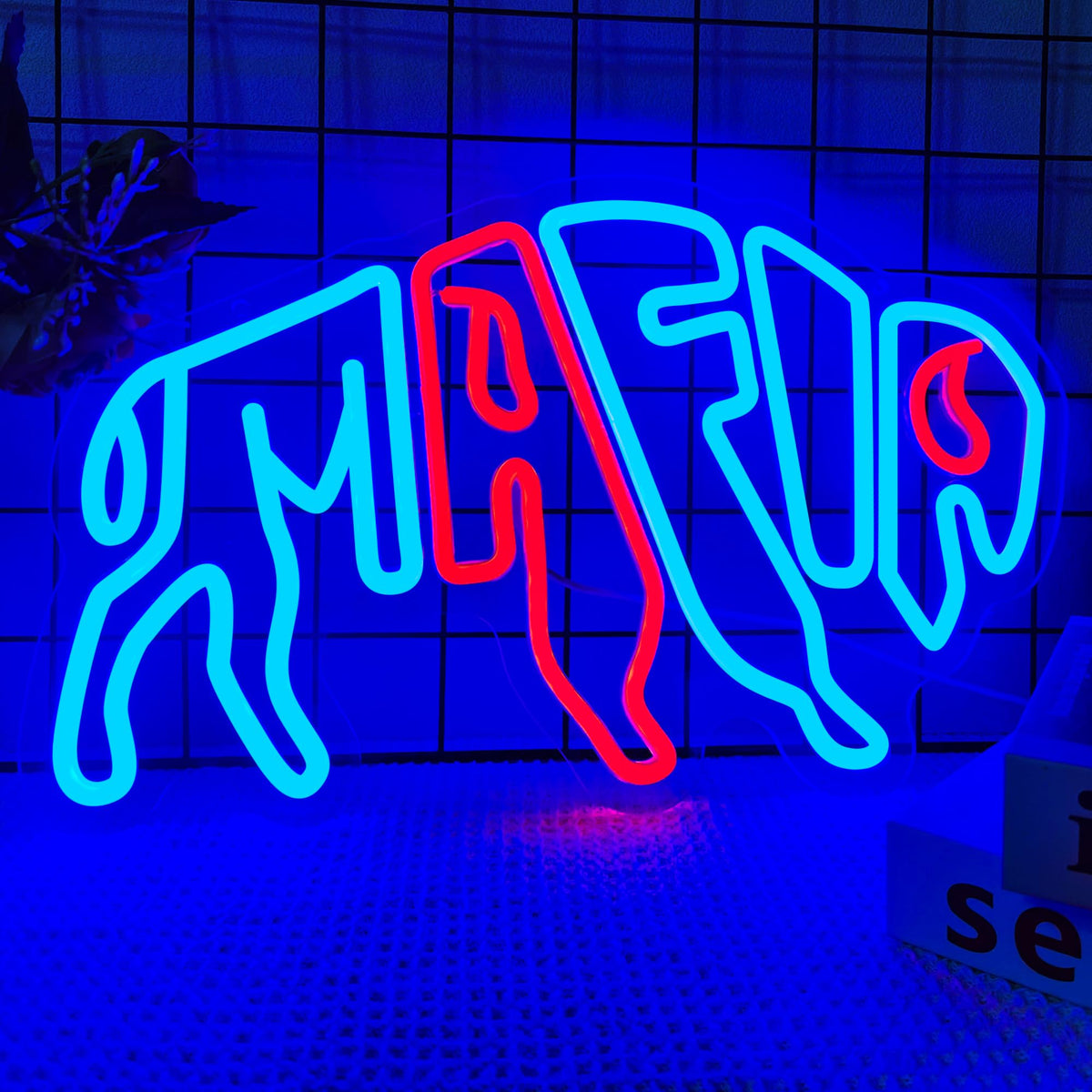 Football Team Neon Sign, Cool Dimmable Light Up Football Mafia Neon Merch USB Light Up Sign Bedroom Man Cave Game Room Home Bar Party Shop Decor Decoration for Kids Boys Birthday Christmas Gift (Maf 1)
