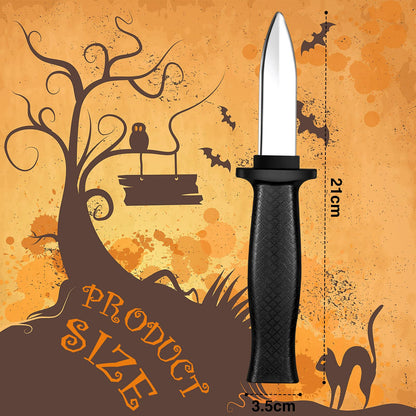 Sumind 4 Pieces Retractable Fake Knife Retractable Prop Knife Gag Magic Toy Fake Dagger Halloween Joke Disappear Blade Trick for Playing Joke