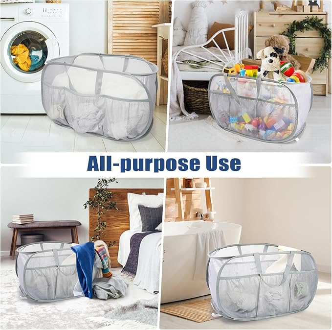 Collapsible Laundry Baskets, Upgrade Pop Up Laundry Hamper
