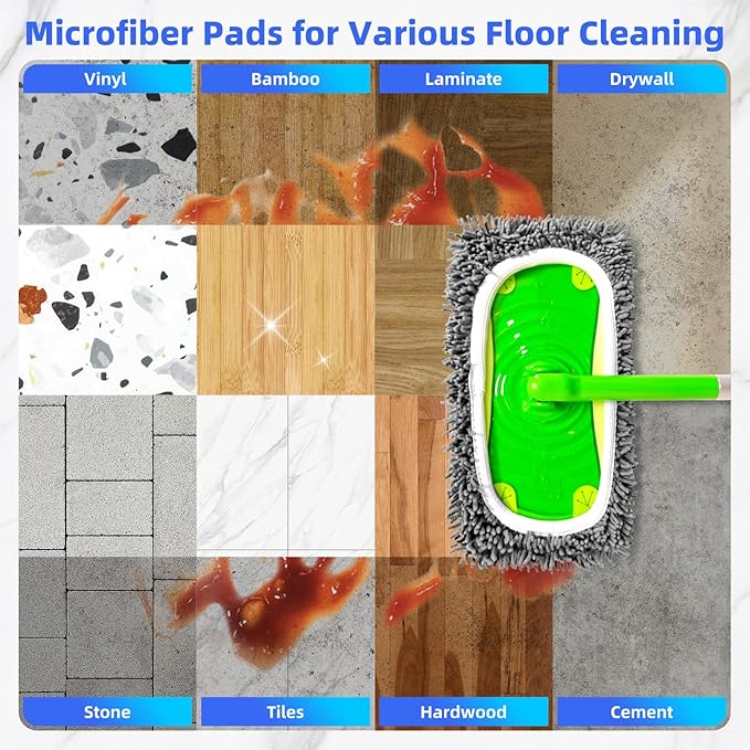 Reusable Microfiber Mop Pads Compatible