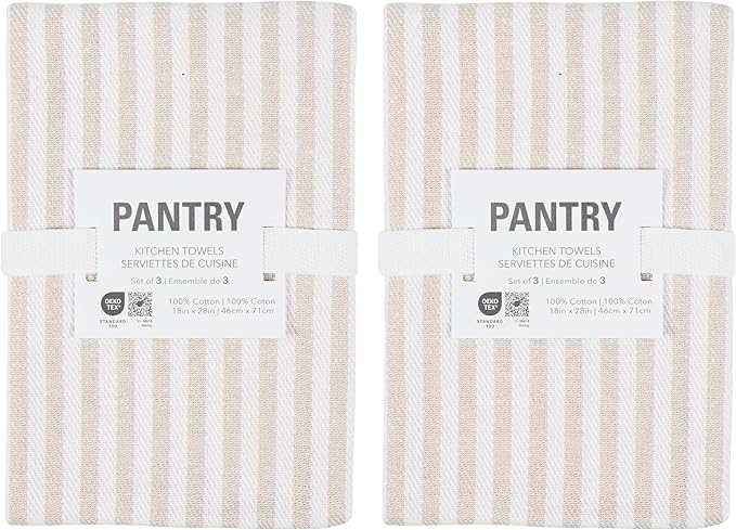 KAF Home Premium Kitchen Towels, Large 100% Cotton, Flat & Terry Absorbent Dish