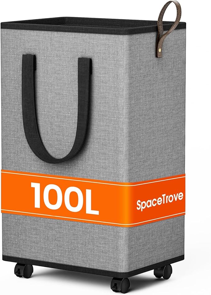 Laundry Basket with Wheels, Collapsible Laundry Baskets, Laundry Hamper with