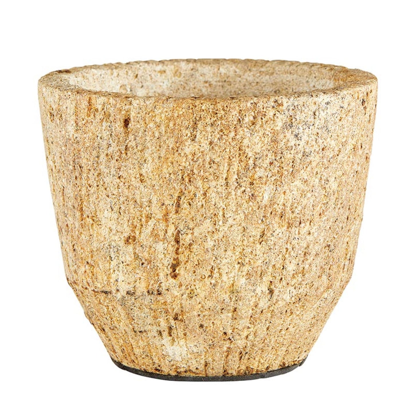 47th & Main Stone Pot Modern Décor for Coffee Table, 5" Dia x 4.25" H, Natural