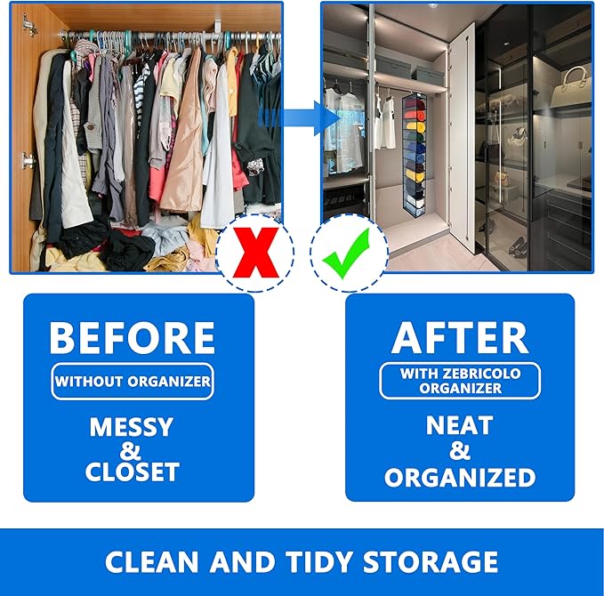 Closet Organization, 12 Section, Hanging Closet Organizer, Space Saving