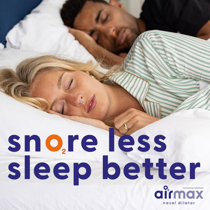 Air Max Nasal Dilator | Anti Snore Devices for Men and Women | 2 Pack Medium | 76% More air for Better Breathing, Sleep aid & snoring Relief | Reusable