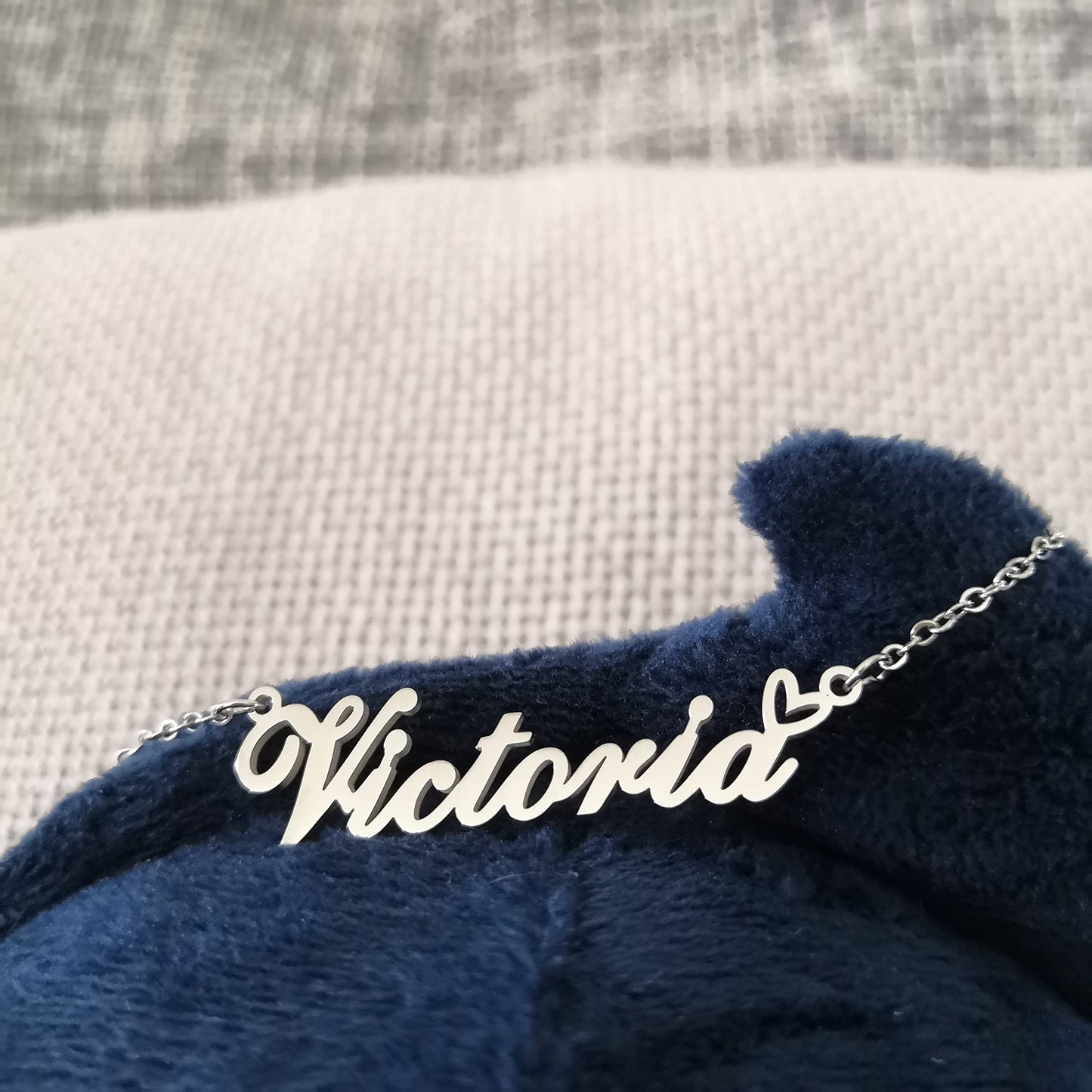 A168A Juan Custom Name Necklace Customized Personalized Plated Name Necklace for Mother Daughter Christmas New Year Silver