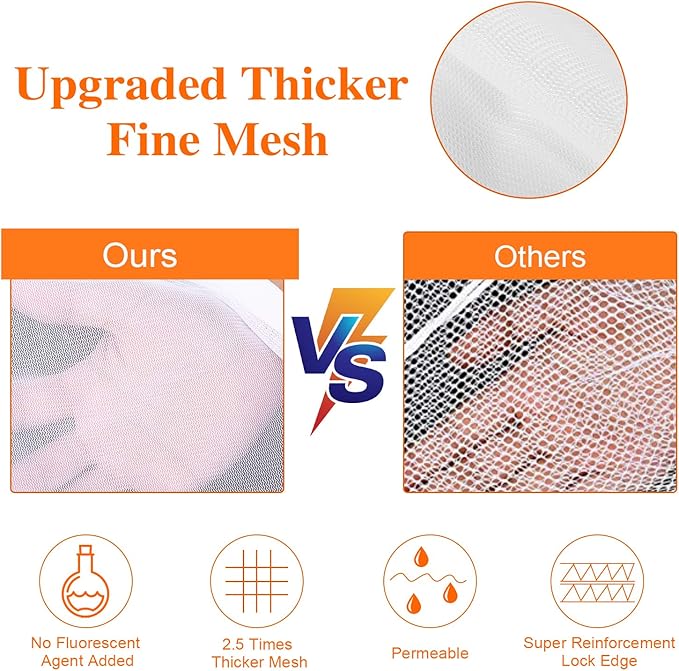 Reusable Mesh Laundry Bags, Delicates Garment Washing Bags