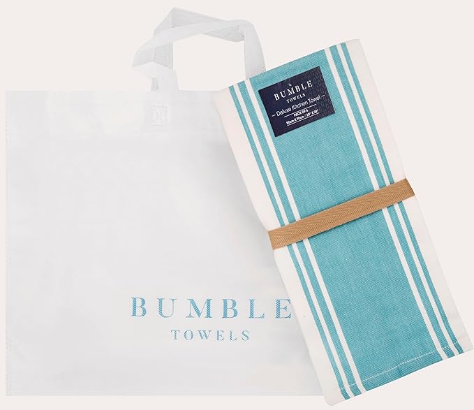 Premium Kitchen Towels | Large Cotton Dish Towels | Flat & Terry Highly