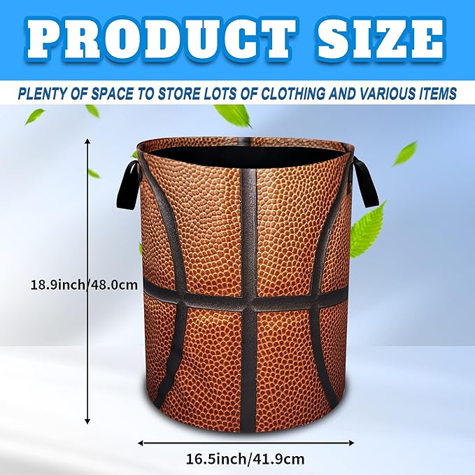 Basketball Laundry Basket Ball Texture Oxford Cloth Laundry Hamper
