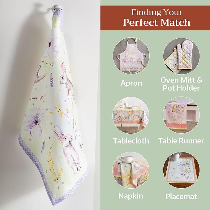 Maison d' Hermine Kitchen Towels Set of 3 100% Cotton 27.50" x 20" Reusable
