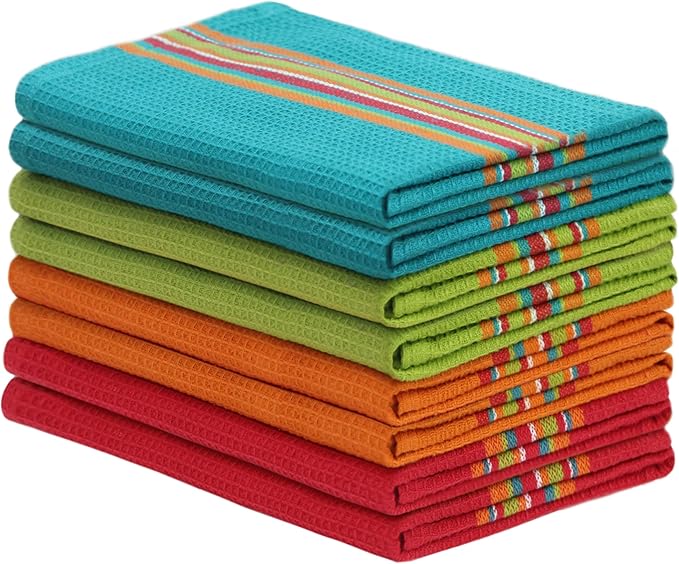COTTON CRAFT Salsa Stripe Kitchen Towel