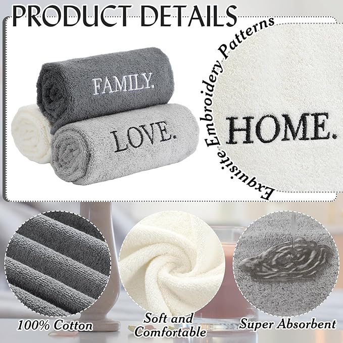 3 Pcs Farmhouse Decorative Hand Towels