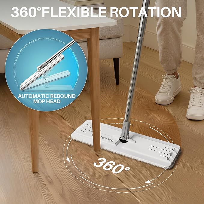 JOYMOOP Hands-Free Self-Cleaning Microfiber Mop and Bucket