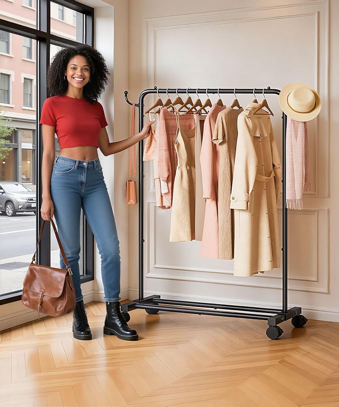 Homde Rolling Clothes Rack