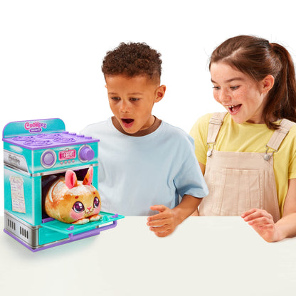 Cookeez Makery Oven, Mix & Make a plush best friend! Place your Dough In The Oven And Be Amazed When A Warm, Scented, Interactive, Comes Out! Which Surprise Bake Will You Make?