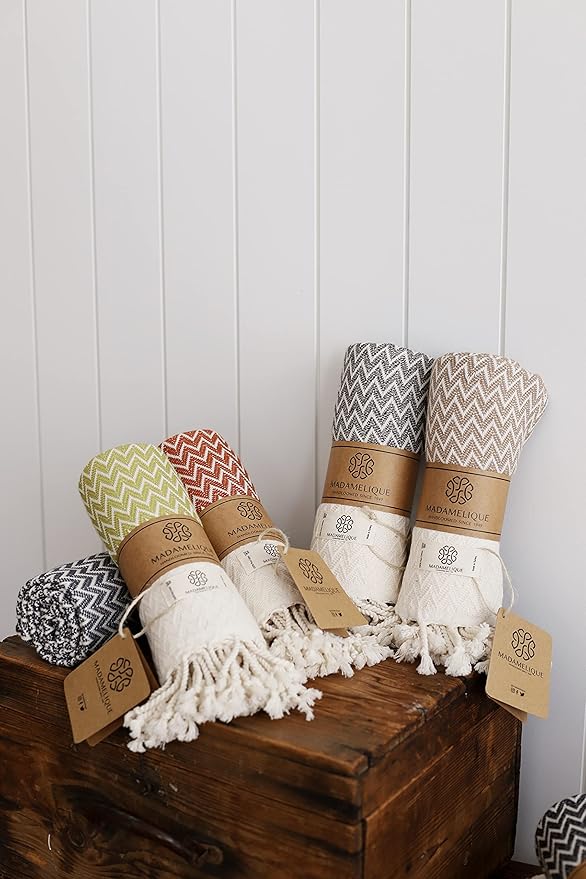 Madamelique Exclusive Hand Towels Set of 2-18 x 40 Inches