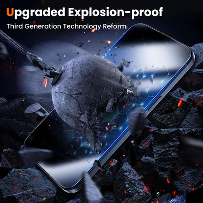 UniqueMe for iPhone 16 Pro Screen Protector - [Military Grade Shatterproof & 9H+ Hardness] Screen Protector 16 Pro Tempered Glass Full Coverage Protection, Easy Installation, 2 Packs