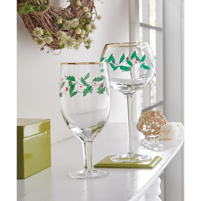 Lenox 849606 Holiday 4-Piece Iced Beverage Glass Set, Christmas Dinnerware, Hosting