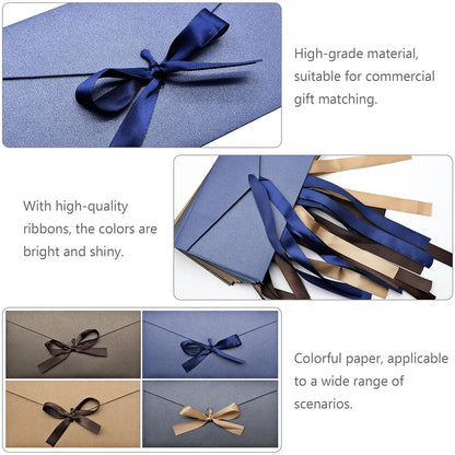 20 PCS Business Gift Card Envelopes, 8 x 4 inch Beautiful Pearlescent Envelopes with Bowknot for Greeting Card, Invitations, Letter