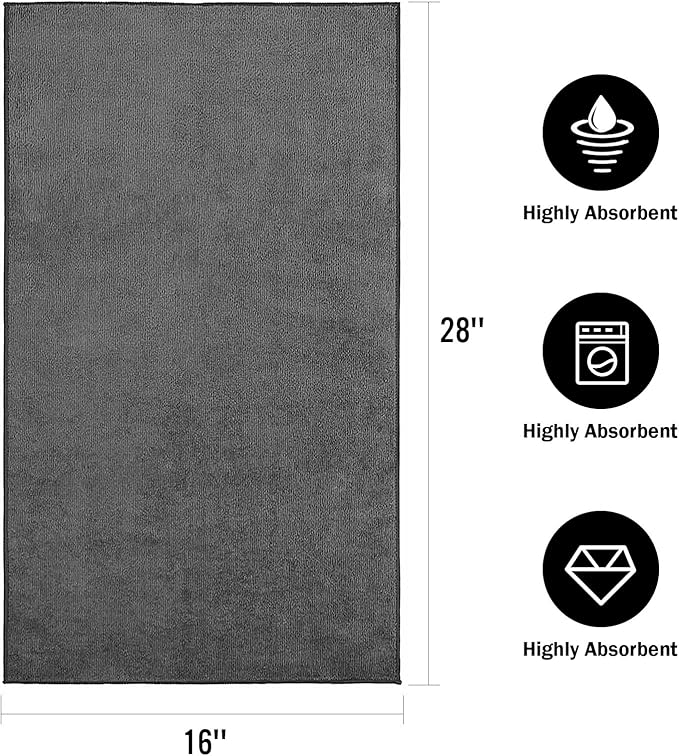 Orighty 6-Pack Grey Hand Towels