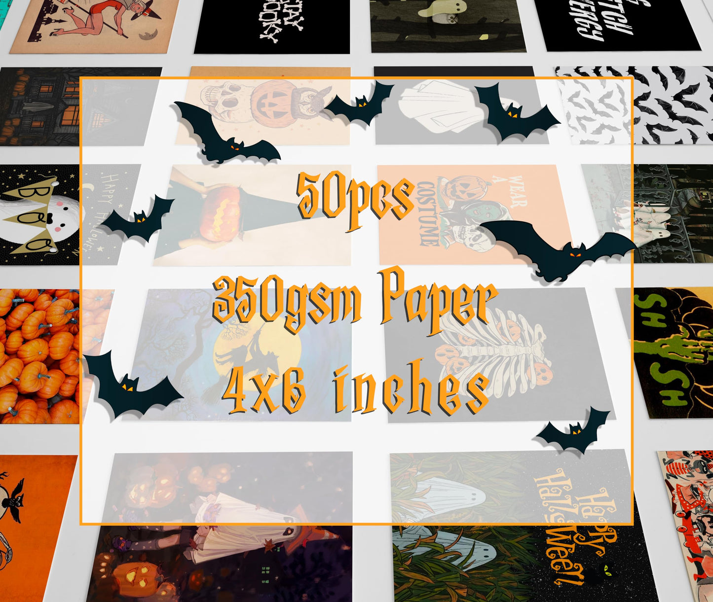 Waschbär Halloween Wall Collage Kit Aesthetic Pictures - Halloween Room Decor, Poster for Teen Girls, Witchy Room Decor, Witchy Decorations for Bedroom, 50pcs