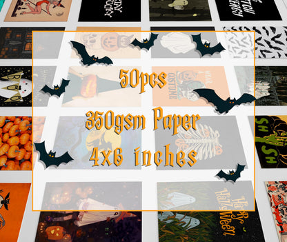 Waschbär Halloween Wall Collage Kit Aesthetic Pictures - Halloween Room Decor, Poster for Teen Girls, Witchy Room Decor, Witchy Decorations for Bedroom, 50pcs