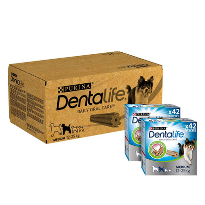 DENTALIFE Medium Dental Chicken Dog Chews 42 Sticks (Pack of 2)