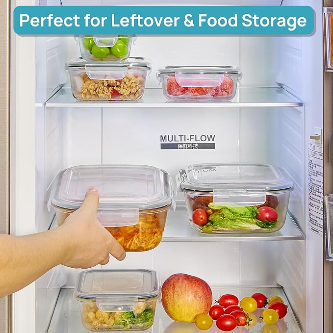 Vtopmart 2.26L/76oz Extra Large Glass Food Storage Containers