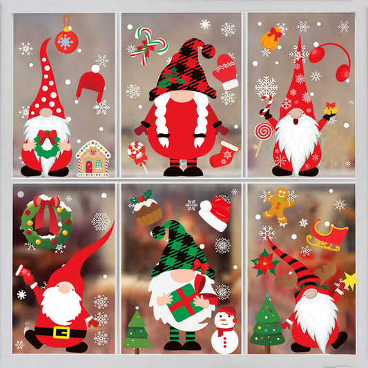 Funnlot Christmas Window Clings - 316PCS Christmas Decorations Window Stickers Decals for Glass Windows Office Home Indoor Outdoor