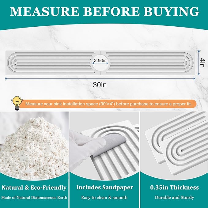 Stone Faucet Mat for Kitchen Sink