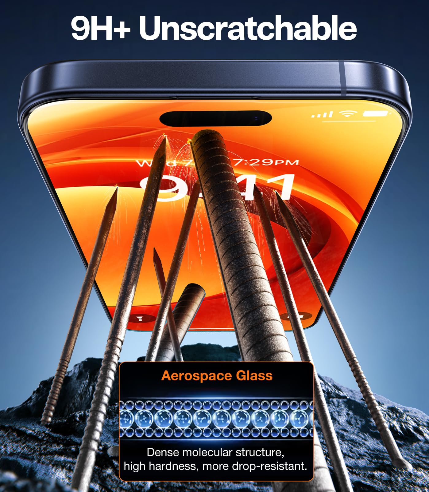TORRAS Precision-Fit for iPhone 17 Pro Max Screen Protector 3.66m Military Shatterproof, 9H Anti-Scratch, Full Screen Tempered Glass, No Bubbles No Dust Screen Protector for iphone 17 pro max 2 Pack
