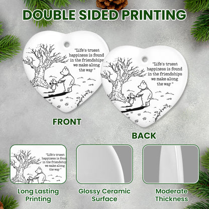WRAPIX Christmas Friends Gifts for Women - Ceramic Christmas Ornaments 2025 for Tree Decorations - Birthday Gifts for Women Friendship Bestie BFF for Friend, Stocking Stuffers Gift