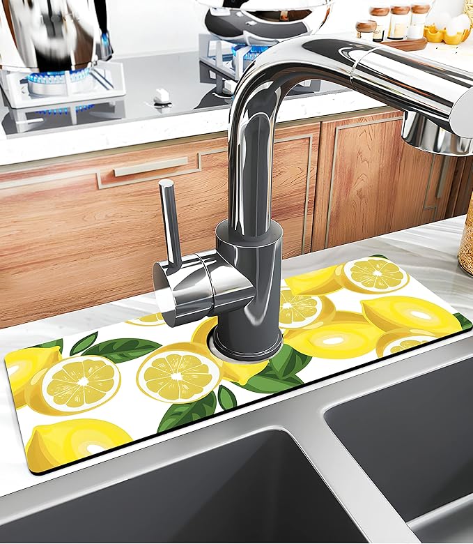 Kitchen Sink Splash Guard Faucet Mat Super Absorbent Fast Drying Mat Sink