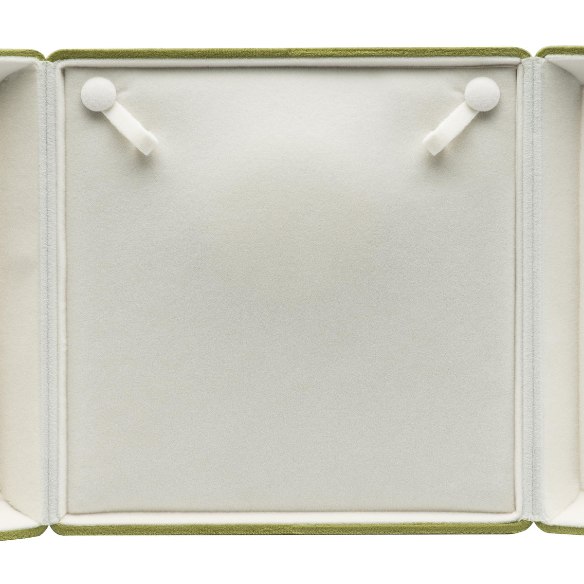 COWFEX Velvet Big Chunky Pearl Necklace Gift Box Showcase Jewelry Storage Case (Olive Green)