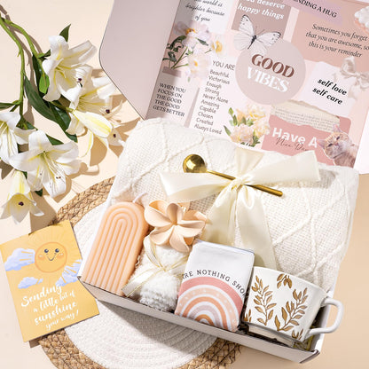 Birthday Gifts for Women, Unique Relaxing Spa Kit Gift Baskets for Women Self Care Gift Get Well Soon Christmas Gifts for Best Friends Sister Mom Her