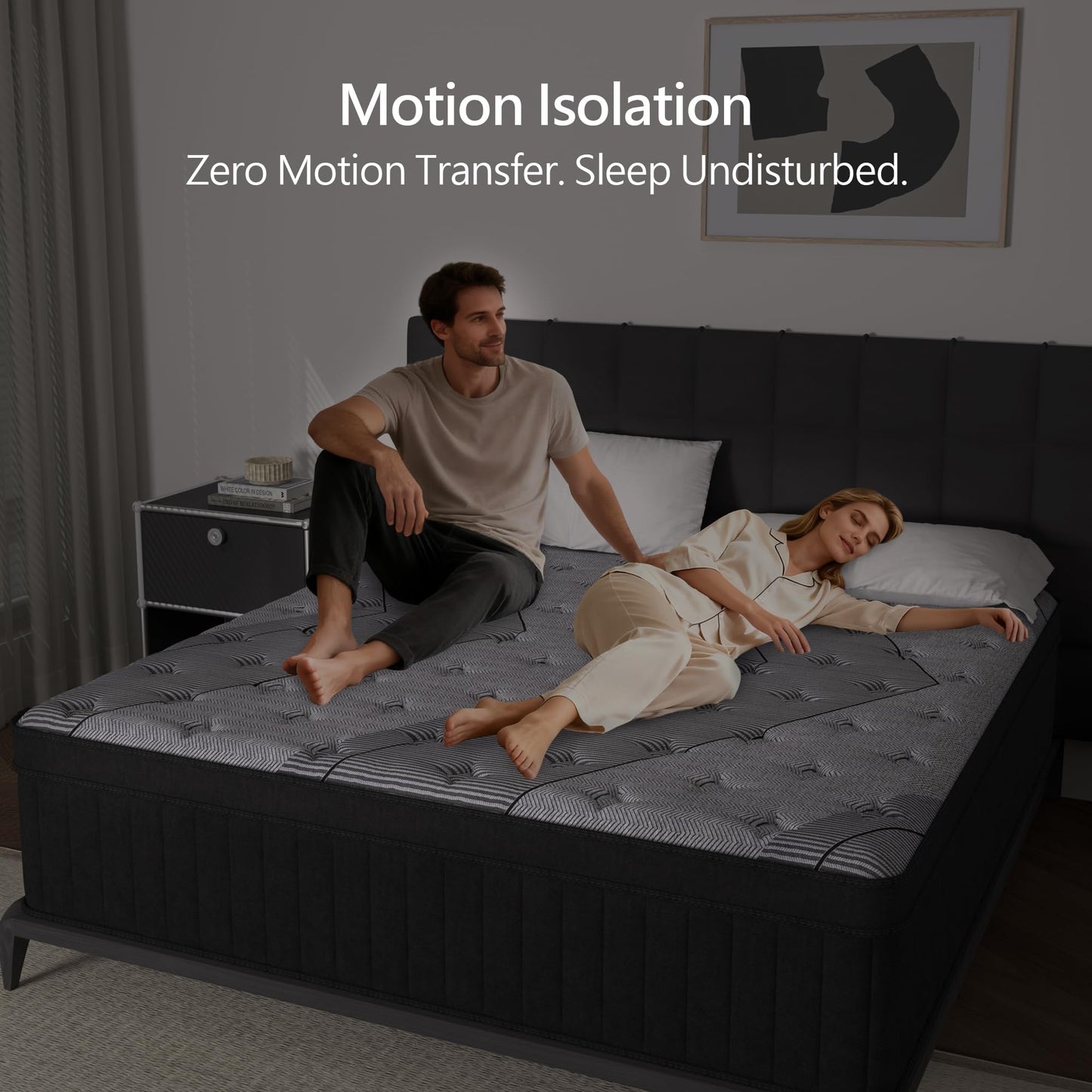 Zhihuvg Queen Size Mattress, 12 Inch Hybrid Mattress in a Box, Medium Firm,Memory Foam and Individual Pocket Springs for Pressure Relief, CertiPUR-US Certified