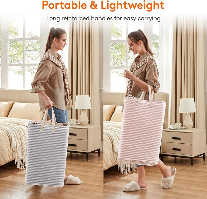 Lifewit 2 Pack Laundry Hamper Large Collapsible Laundry Baskets, Freestanding