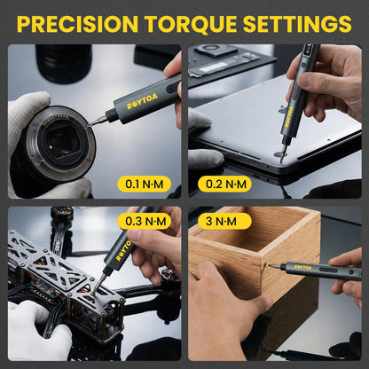Mini Electric Screwdriver Set 3.7V, Precision Electric Screwdriver Cordless 80-in-1, 4 Torque Settings, 60 S2 Metal Bits, Magnetic Storage, Repair Tool for Electronics Watch Laptop Clocks Cameras