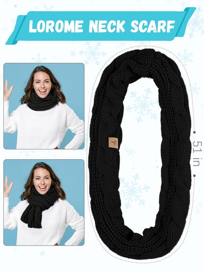 Warm Fleece Knit Beanie Hat and Touch Screen Gloves Set - Winter Gifts for Women and Men