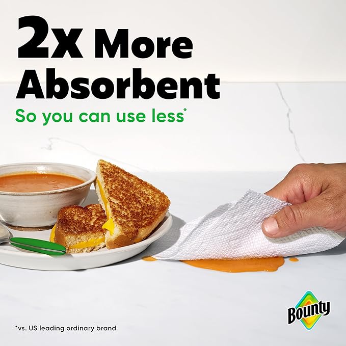 Bounty Select-A-Size Paper Towels, 2 Mega Rolls = 8 Regular Rolls