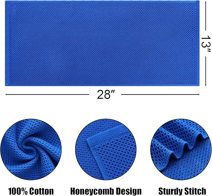 Kitinjoy 100% Cotton Waffle Weave Kitchen Hand Towels