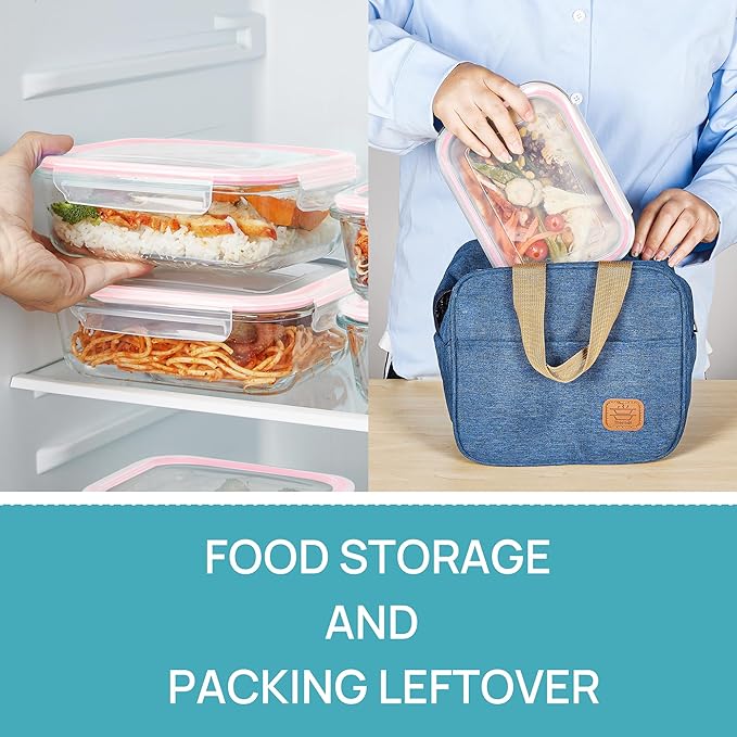 Vtopmart 5Pack 22oz Glass Storage Containers