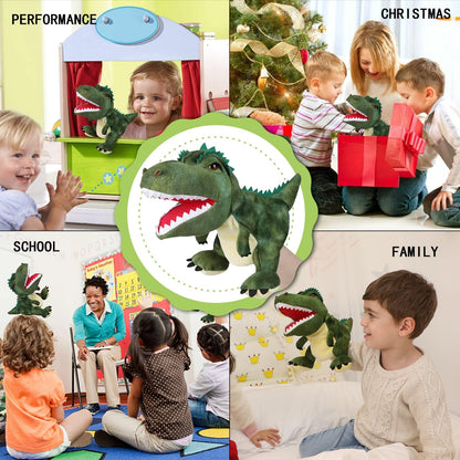 Hand Puppets Dinosaur Puppets for Kids, Dinosaur Toys for Boys Girls, Plush Dinosaur Stuffed Animal Story Toys Gifts for 3-6 Year Old Boy (T-Rex)