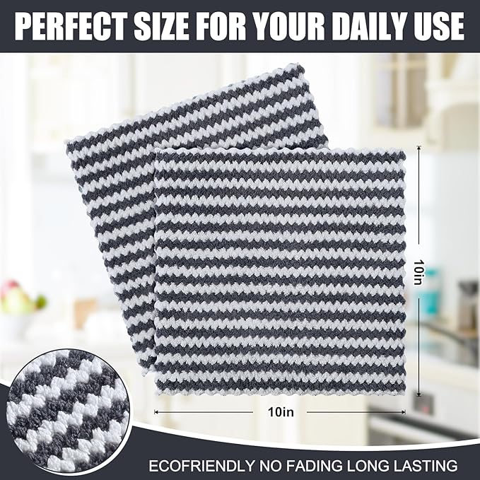 Homaxy 12 Pack Kitchen Dish Cloths, Ultra Soft and Absorbent Dish Towels