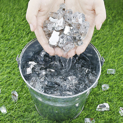 Utheer Fire Pit Glass for Fire Pit, 1/2 Inch Clear Reflective Tempered Fire Glass for Propane Fire Pit, Glass Rocks Safe for Outdoors and Indoors Gas Fire Pit Table, 10 lbs, Ultra White Reflective