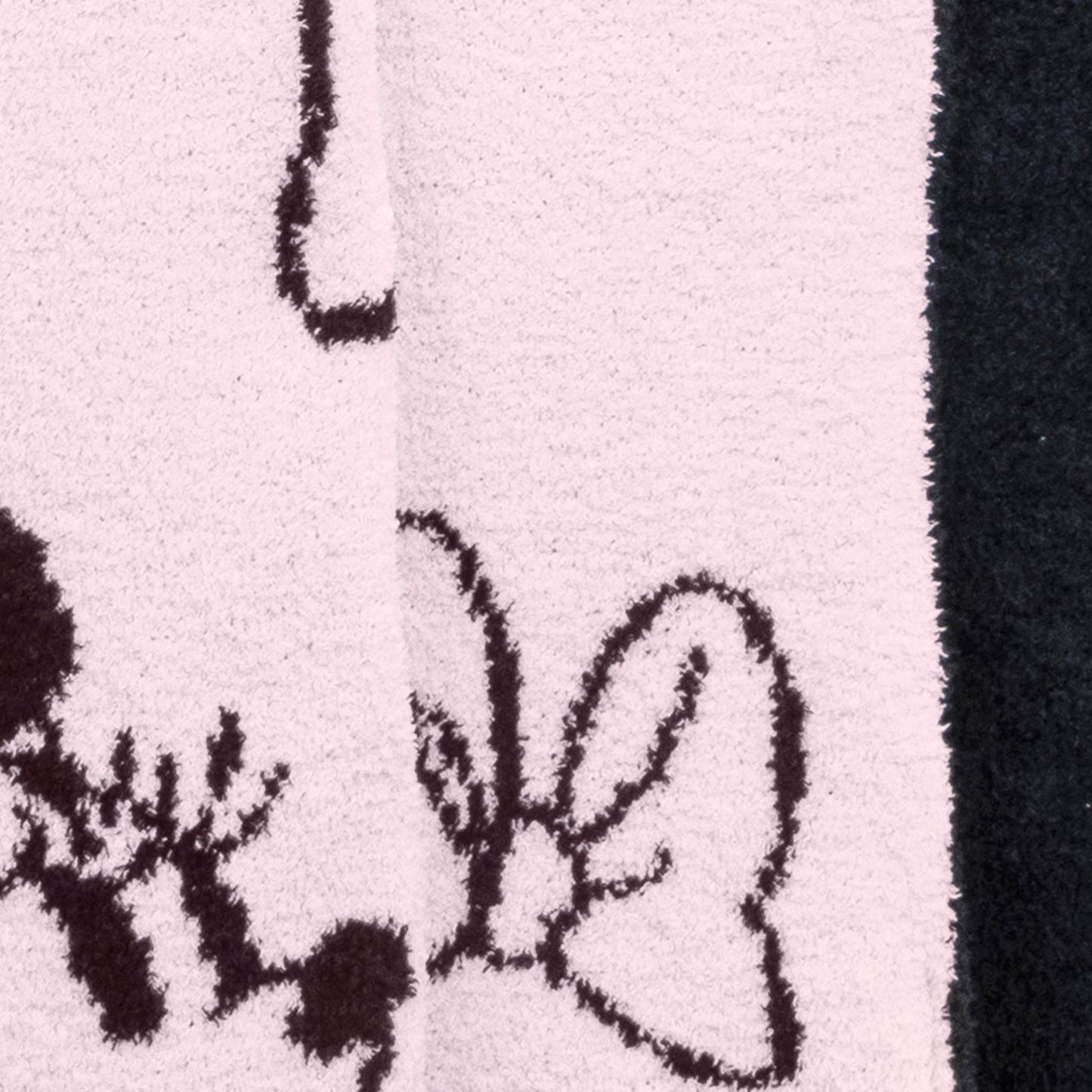 Jay Franco Disney Minnie Mouse Feather Knit Fluffy Throw Blanket for Girls - Light Pink Bows Fuzzy Blanket Measures 50 x 60 inch | Super Soft Lightweight Bedding