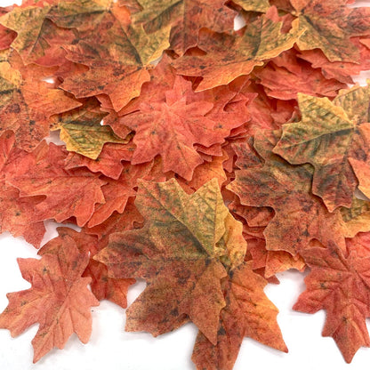 Weraru 90 Pcs Edible Fall Leaves Gold Leaf Cupcake Toppers, For your Party Cake Toppers Decoration